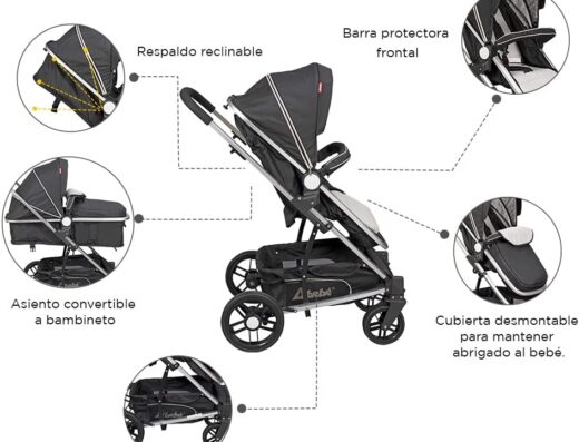 otoño Inminente Inmoralidad Carriola con portabebe D´BEBE – SmartMom | Baby Equipment Rentals
